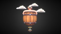 World Skills Barrel Tub Air Balloon. barrel, basket, balloon, hotairballoon, worldskills