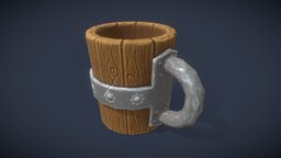 Fantasy wooden cup wooden, marmoset, free3dmodel, marmosettoolbag, low-poly-model, lowpolymodel, freemodel, substancepainter, substance, low-poly, game, blender, lowpoly, blender3d, low, free, fantasy