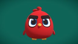 Angry Bird red, cute, bird, redbird, angrybird, angrybirds, angry-birds, character, animal