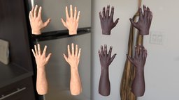 Leap Motion Realistic Male Hands Asset hands, leapmotion, realistic, man, male, hand