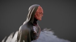 Postbellum Knight blood, armor, humanoid, warrior, soldier, scarf, mud, retopology, coat, cloak, eyes, head, bandage, smoke, characterart, cape, mist, fog, low-poly-art, marvelousdesigner, low-poly-character-model, maya, character, blender, art, lowpoly, substance-painter, zbrush, human, male, knight