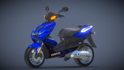 Yamaha Aerox bike, yamaha, motorcycle, 2k, scooter, scootervehicle, asset, game, vehicle, pbr, lowpoly, aerox