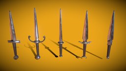 Real World medieval, realtime, daggers, melee, realistic, real, swords, urp, knife, unity, blender, sword, fantasy, dagger, blade, hdrp