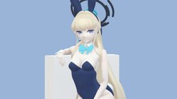 Toki-bunnygirl bunnygirl, girlcharacter, zbrush, bluearchive, noai