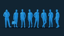 LOW POLY PEOPLE PACK (MALE) people, low, poly, noai