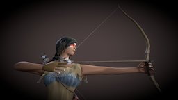 American Indian Female Archer archer, nativeamericanindian, female, gamecharacter