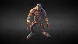Wizards Clash: Characters golem, character, low-poly, lowpoly, stone, fantasy