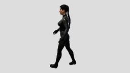 Female Player Part 3 Fully Animated Game Ready ready, player, rubber, woman, bodysuit, character-animation, animatedcharacter, character, game, female