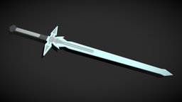 Dark Repulser Kirito Schwert SAO Lowpoly Style kirito, swords, swordartonline, sword-weapon, weapon-3dmodel, sword-art-online, weapon, weapons, sword