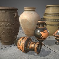 Ancient Vases ancient, painting, greece, pottery, clay, ceramics, amphora, vases, pithos, container