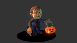 Frankenstein lantern, frankenstein, treat, trick, monster, halloween, pumpkin