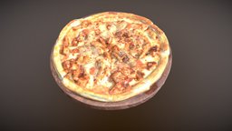 Chicken Pizza food, plate, pie, oven, meal, ar, delicious, pizza, kitchen, cheese, slice, agumentedreality, mozzarella, italian-food, 3dscan, restorant, chicken-pizza