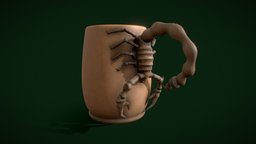 Scorpion cup scorpion, clay, cups, 3d, cup, scorpioncup
