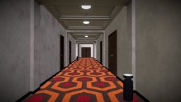 Overlook Hotel Corridor jack, hotel, videogame, textures, unreal, level, enviornment, survival, corridor, overlook, terror, enviorment, gamelevel, shinny, stanleykubrick, unity, pbr, gameart, horror, overlookhotel, theshinning, jacknicholson