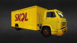 VW WORKER 17-210 truck videogames, lowpolymodel, cities_skylines, citybuilding, cities_pdx, blender, lowpoly, deliverytruck