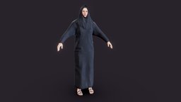 Woman in Hijab unit, strategy, woman, game-ready, game-model, game-character, womancharacter, hijab, woman3d, character, girl, desertwars