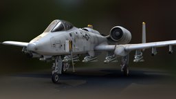 A-10 Thunderbolt II bohemia, interactive, arma, thunderbolt, a10, game, vehicle, lowpoly, plane