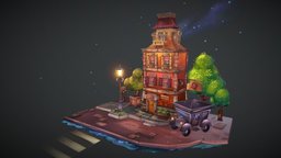 major house vintage, 3dcoat, mobilegame, environment-assets, lowpolymodel, enviornment-prop, ilustration3d, handpainted, photoshop, lowpoly, gameart, maya2018, gameasset, stylized, vector3d