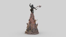 La statue de Lemmy Kilmister au Hellfest music, guitar, singer, festival, metal, statue, lemmy, motorhead, kilmister, clisson, hellfest, jimmix