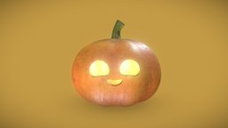 cute Jack-o-lantern cute, jack-o-lantern, halloween-pumpkin, cute_character, substancepainter, blender, halloween, pumpkin, scaryhalloween
