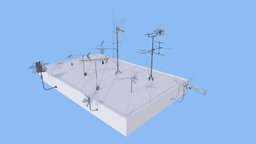 Antennas Pack | Game Assets exterior, unreal, broadcast, array, game-ready, transmitter, uplink, lowpolymodel, antennas, tvantenna, longwave, telecommunication, vr-ready, unity, pbr, unwrapped-uvs, noai