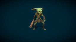Goblin ( 2 skin, 7 animations ) goblin, unreal, uniy3d, character, cartoon, asset, game, gameasset, creature, stylized, animated, fantasy