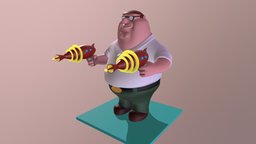 Peter Griffin family-guy, peter-griffin, character, unity, cartoon, game, blender, model