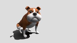 Bulldog Cartoon dog, bulldog, cachorro, pug, cao
