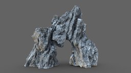Rock 7-2 landscape, terrain, exterior, hill, mountain, cliff, ready, nature, game, pbr, low, poly, rock, environment