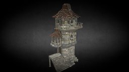 medieval tower tower, towerdefense, medieval, medievalfantasyassets, substancepainter, maya