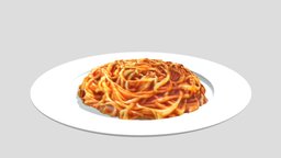 Spaghetti al pomodoro / pasta tomato sauce PBR italy, fbx, delicious, tomato, pasta, sauce, spaghetti, freemodel, texturized, downloadfree, free, foodasset, italianfood, italiandishes, pastawithsauce