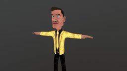 Showman showman, character, low, poly, mobile