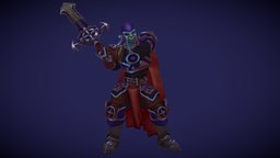 Stylized Orc Male Crusader(Outfit) rpg, warrior, soldier, orc, pose, wild, mmo, rts, paladin, brutal, outfit, moba, crusader, handpainted, lowpoly, stylized, fantasy