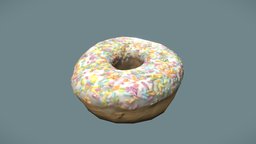Doughnut food, nice, donut, doughnut, 3d, model