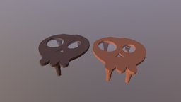Low-Poly Skull Table wizard, mystical, table, alchemy, unity, unity3d, low-poly, blender, skull, fantasy