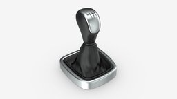 Six speed manual shift automobile, transportation, drive, stick, speed, shift, handle, auto, manual, lever, gearbox, transmission, change, knob, 3d, vehicle, pbr, car, gear