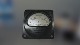 USSR C24M Voltmeter ussr, sssr, lowpoly, highpoly, voltmeter, tekhnika, sovetskii, sovetskaia, ts24m