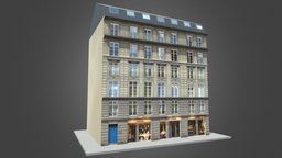 Typical Parisian Corner Building 02 france, paris, cafe, european, hotel, restaurant, urban, road, corner, retail, town, old, typical, metropolitan, parisian, tenement, house, city, building, street, shop