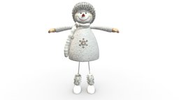 Little Snow Girl Character cute, little, kids, avatar, winter, children, snow, sweet, character, girl, cartoon, pbr, low, poly, stylized, decoration, animated, anime