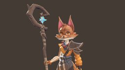 Torch Bearer (Realtime 3D Character) fox, character, game, 3d, blender3d, animal, stylized