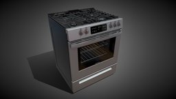 Gas Range Oven 2 gas, oven, kitchen, kitchenware, gameasset, interior, gameready, gas-range, coocking, oven-stove, gas-oven