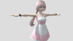 【Anime Character】Maid (V1/Unity 3D) japan, maid, animegirl, animemodel, anime3d, sleeveless, japanese-style, anime-character, vroid, unity, anime, japanese, noai