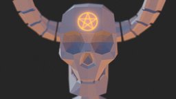 Witchs Skull lowpoly, skull, stylized