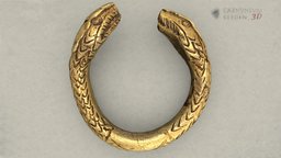 Ring snake, roman, carnuntum, ring, gold, gold-ring