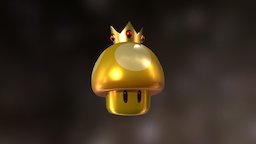 Golden Mushroom mushroom, speed, crown, kart, golden, boost, super, mario