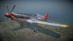 P-51C Mustang Final ww2, fighter, p-51, quixelsuite2, maya, game, photoshop, gameart, gameasset, plane