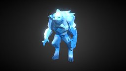 Low Poly Ice Giant blender-3d, game-model, game-character, game-assets, hand-painted-textures, lowpoly, gamecharacter, fantasy, textured