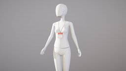 Mannequin mannequin, low-poly, low, poly, female