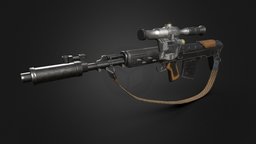 SVU (СВУ) sniper-rifle, weapon, gun