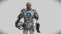 Blenderman cyborg, android, scy-fi, blender3d, robot